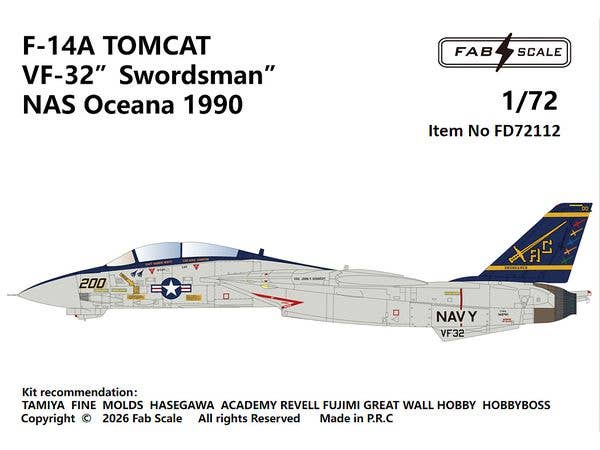 1/72 F-14A トムキャット VF-32 スウォーズメン オシアナ海軍航空基地1990年