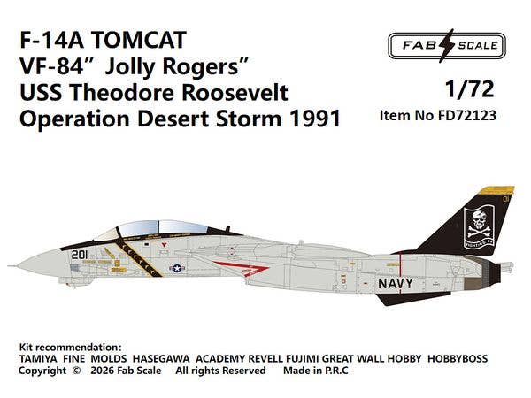 1/72 F-14A トムキャット VF-84 ジョリーロジャーズ USS セオドア・ルーズベルト 湾岸戦争1991年