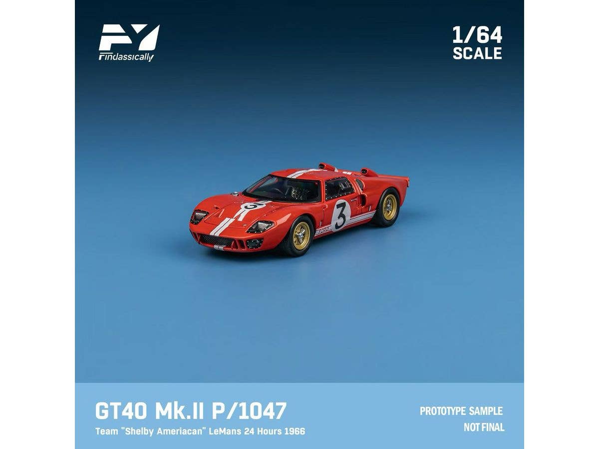 1/64 GT40 Mk.II P1047 Shelby American LeMans 24 Hours 1966 #3 Red