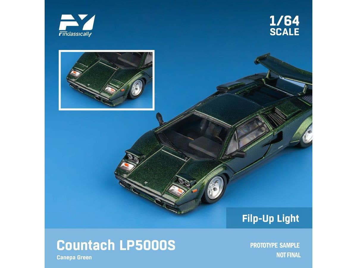 1/64 Countach LP5000S Canepa green with wing