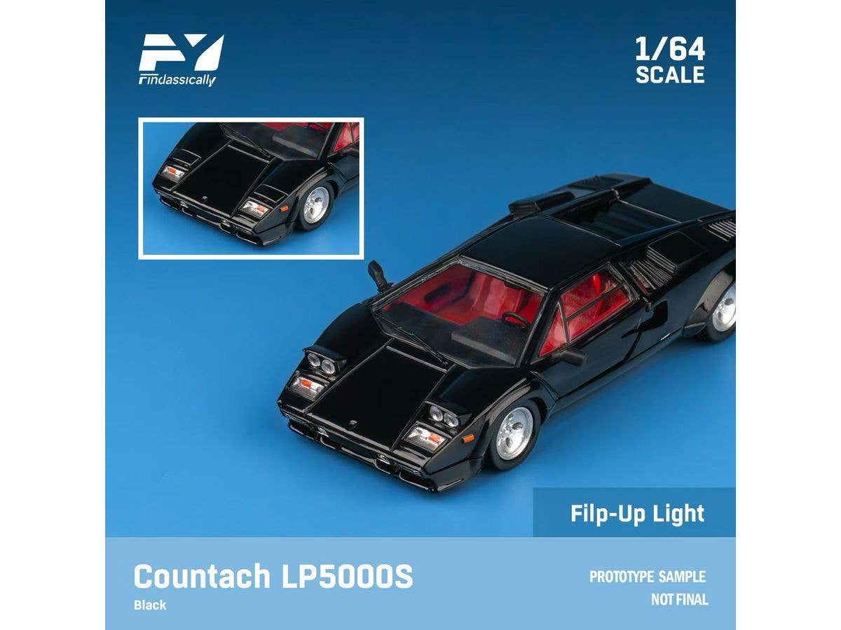 1/64 Countach LP5000S Metallic black