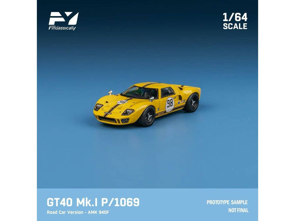 1/64 GT40 Mk.I P1069 #98 Yellow Road Car Version