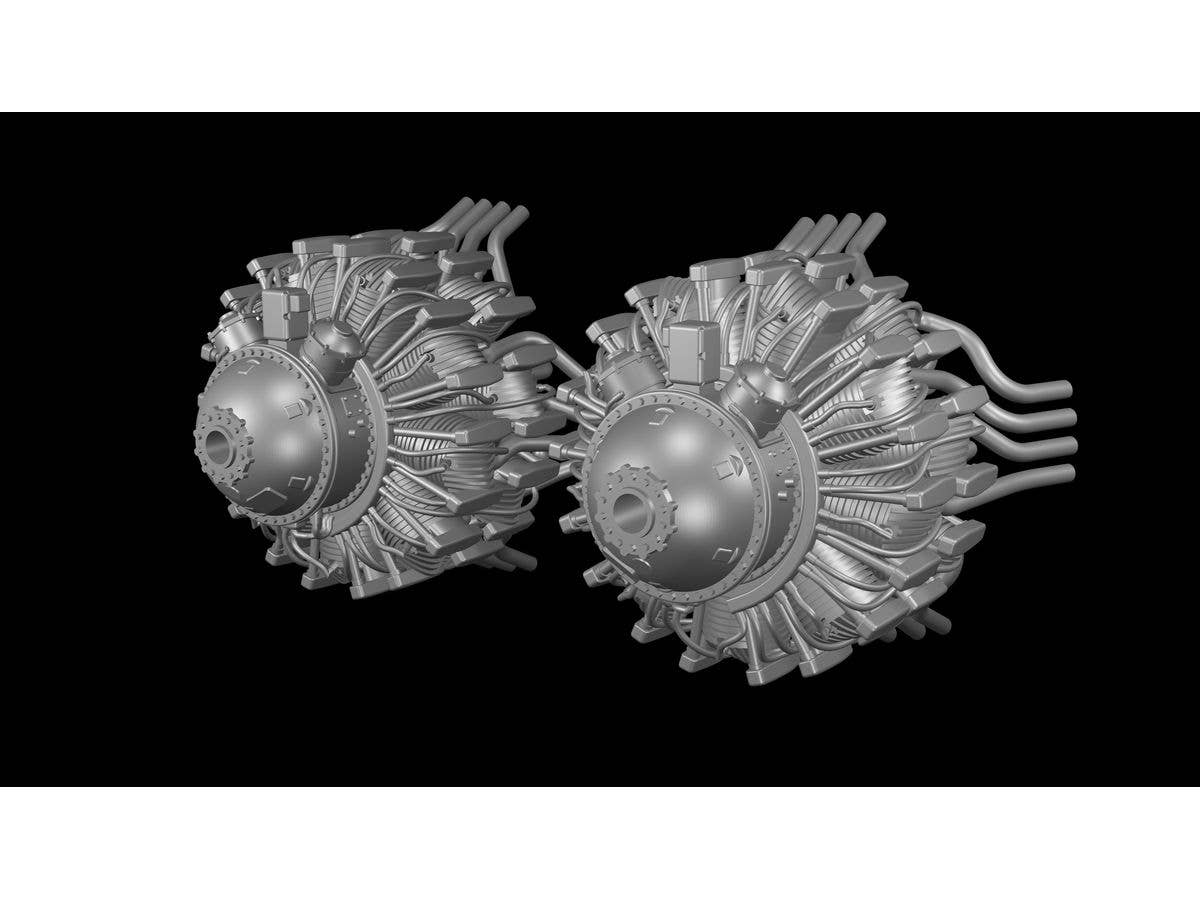 1/72 F7Fタイガーキャット エンジン (2個入) (フライ用)