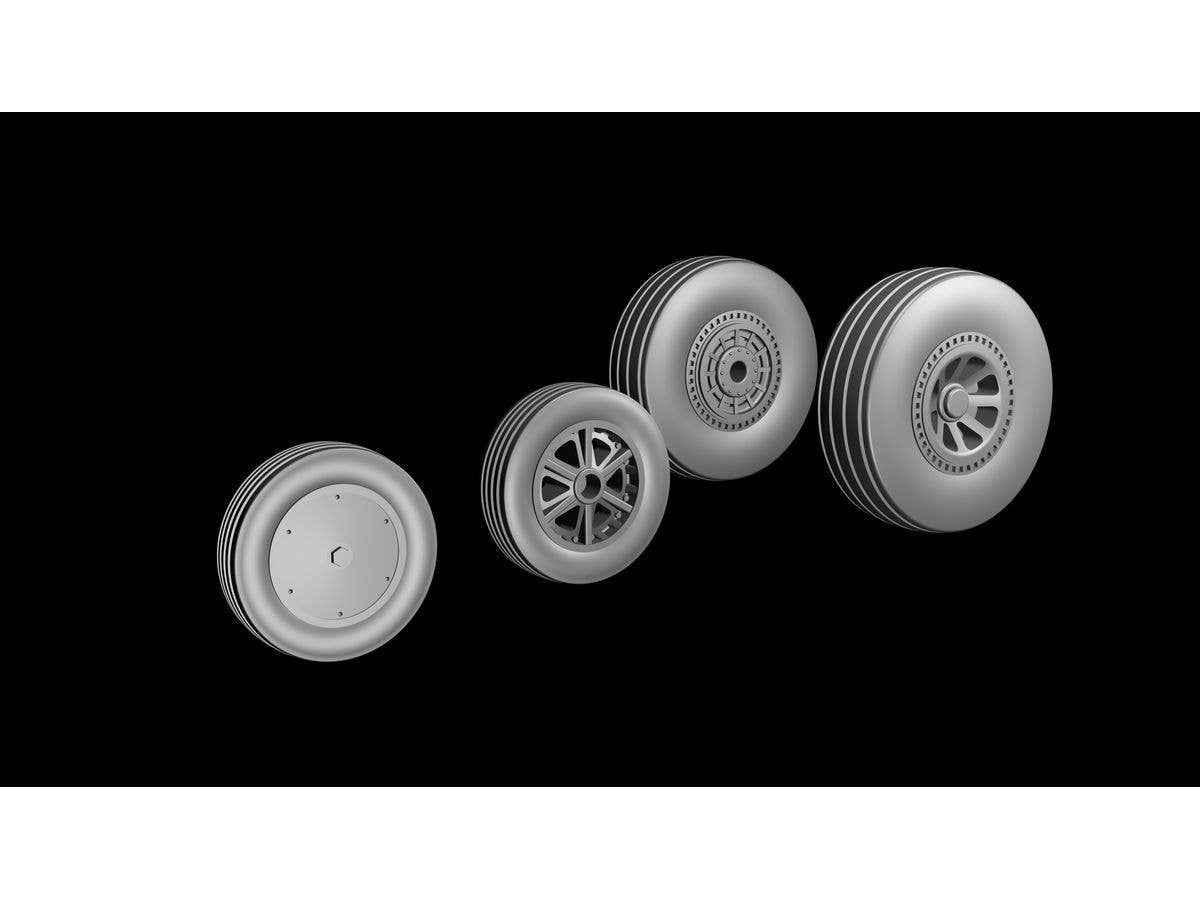 1/72 F7Fタイガーキャット ホイールセット (グルーブトレッド) (フライ用)