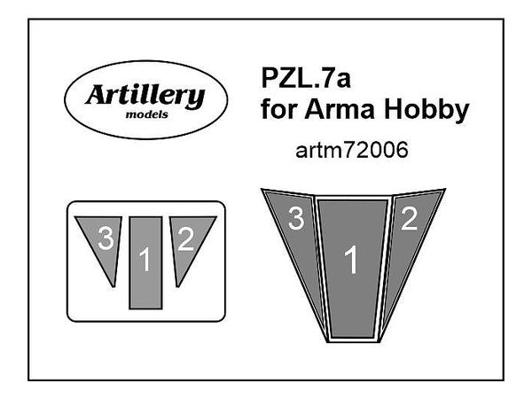 1/72 PZL P.7a 塗装マスクシール (アルマホビー用)