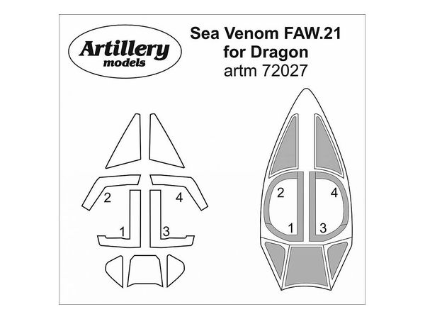 1/72 シーベノム FAW.21 塗装マスクシール (ドラゴン用)