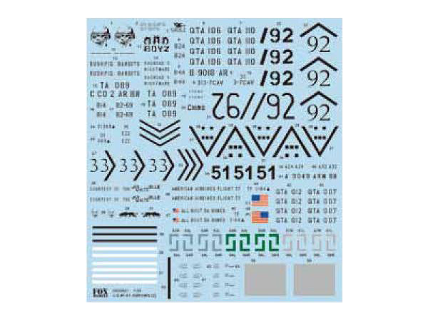 1/35 アメリカ M1A1 戦車 エイブラムス DECAL SET (タミヤ用)