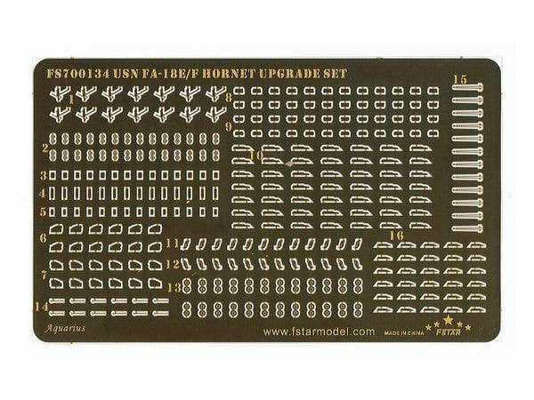 1/700 現用アメリカ海軍 F/A-18E/F ホーネット アップグレードセット (トランペッター用)