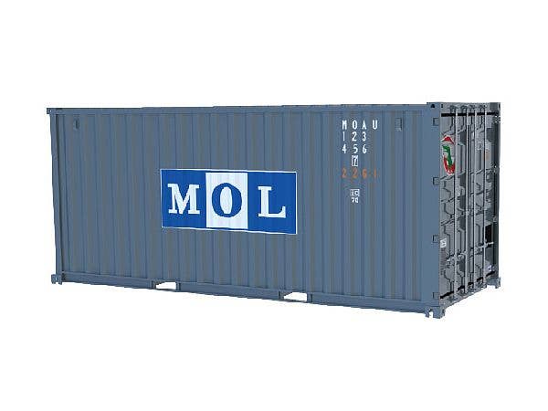 1/24 20ft ドライコンテナ MOL(グレー)