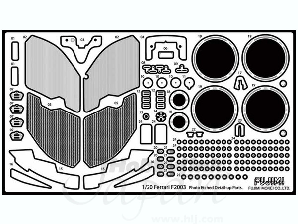 1/20 フェラーリ F2003-GA 日本GP エッチングパーツ
