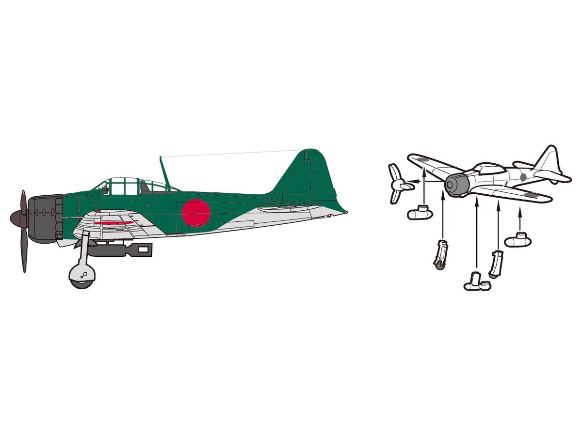 1/700 日本海軍艦載機セット2 (戦時後期)