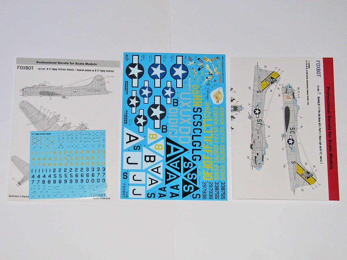 1/72 B-17F/G "ピンナップノーズアート パート1"w/データステンシル デカール