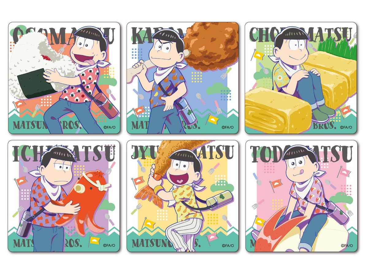 おそ松さん: スクエアカンバッジコレクション 6つ子弁当 Ver. 1Box 6pcs