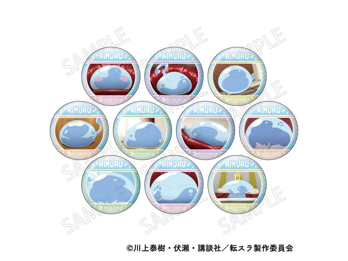 転生したらスライムだった件: リムル 顔コレ缶バッジ 1Box 10pcs