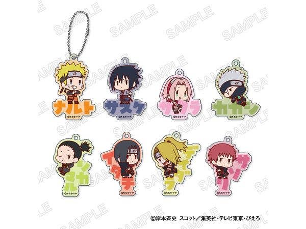 NARUTO-ナルト- 疾風伝: おなまえぴたんコ アクリルキーホルダー 1Box 8pcs