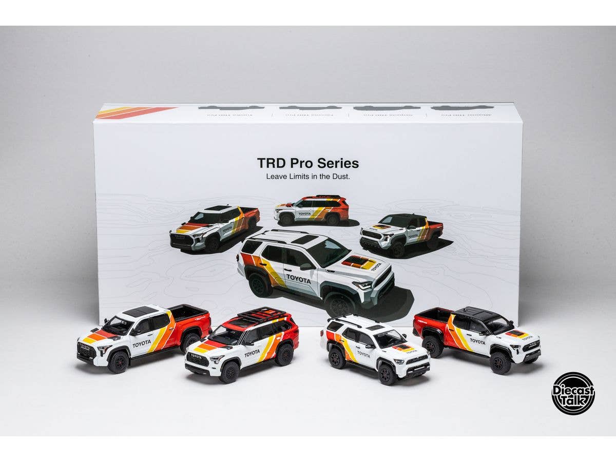 1/64 トヨタ TRD PRO 4台セット DiecastTalk特注品 (4Runner TRD PRO、タコマ TRD PRO、タンドラ TRD PRO、セコイア TRD PRO)