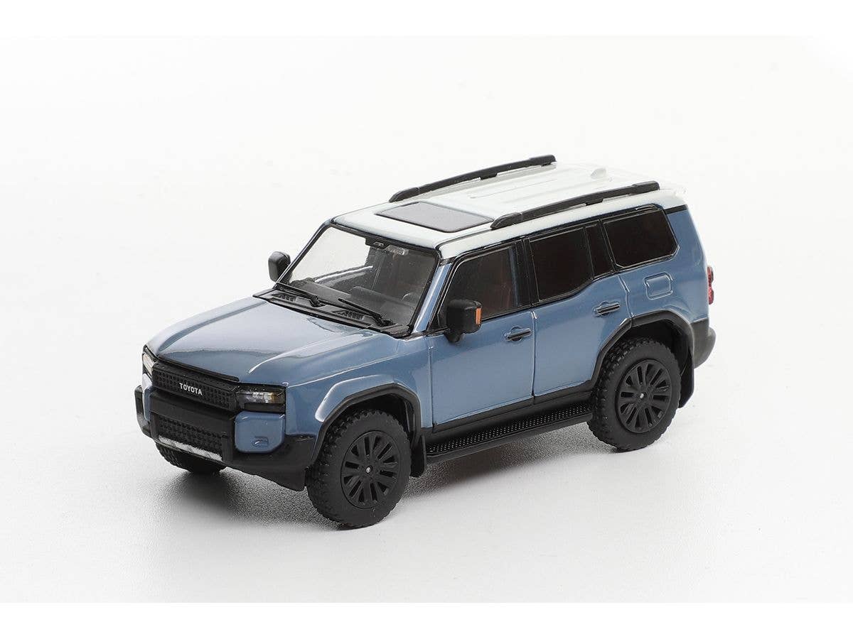 1/64 トヨタ ランドクルーザー プラド 250 - (LHD) -ヘリテージ・ブルー / ライト・グレー・ルーフ