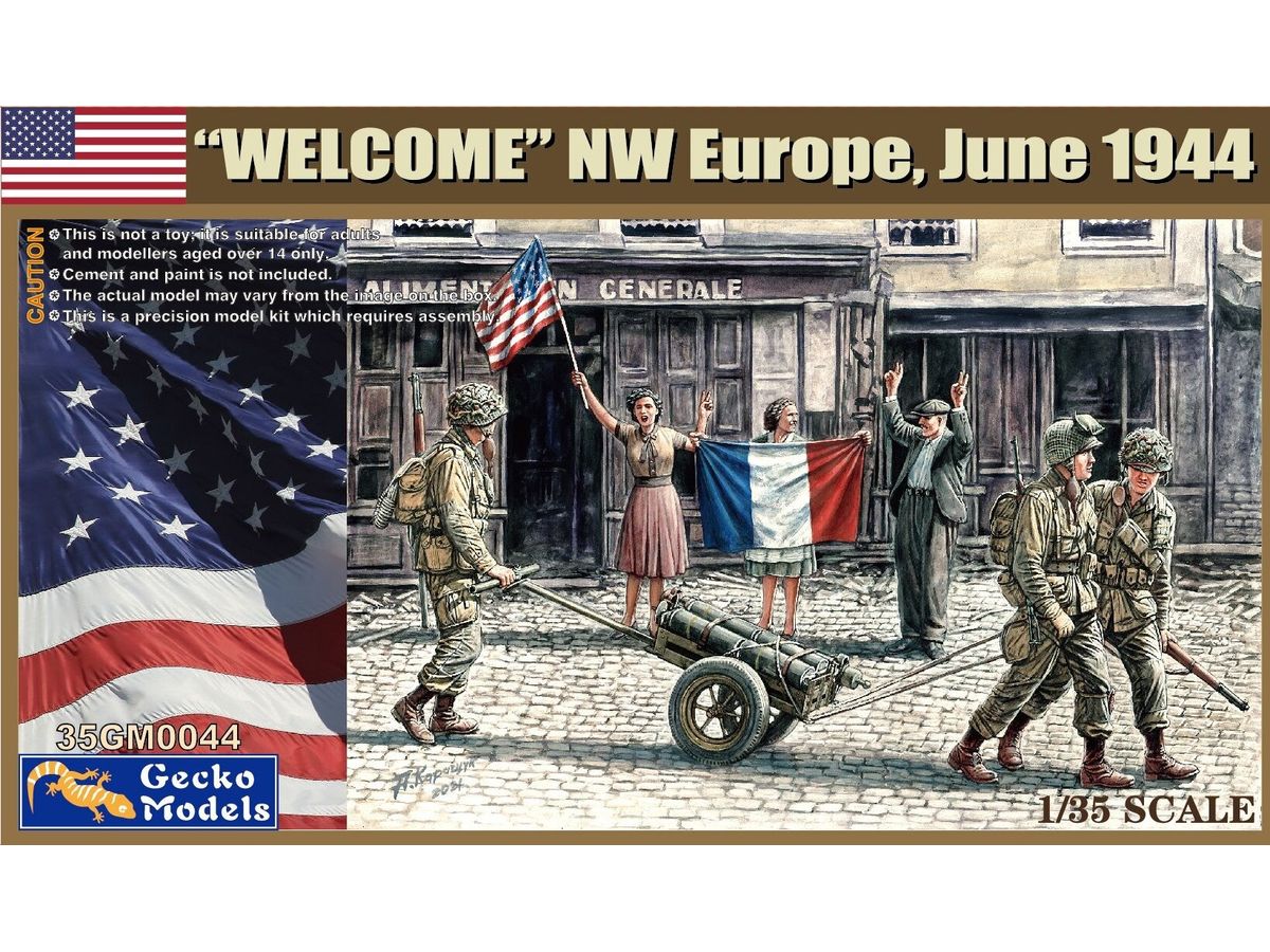 1/35 ウェルカム! 北西ヨーロッパ 1944年6月 6体フィギュアセットw/カート