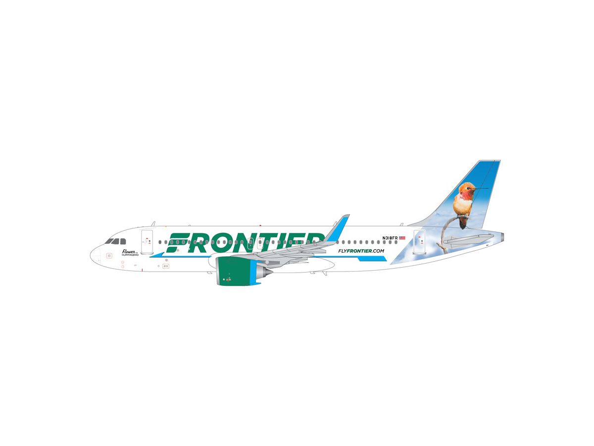 1/200 A320neo フロンティア航空 N318FR Flower the Hummingbird