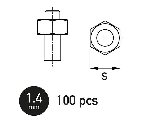 六角ナット 1.4mm (100個入り)