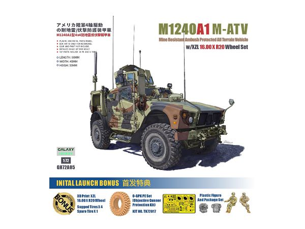 1/72 M1240A1 (M-ATV) MRAP w/O-GPK砲塔 限定セット