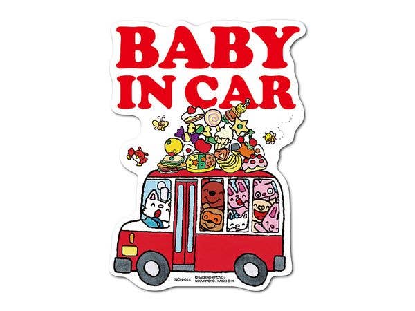 NON-014 ノンタン ビッグサイズステッカー BABY IN CAR