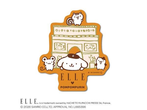 SAN-265 ELLE x ポムポムプリン ダイカットステッカー 集合