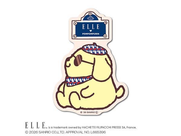 SAN-266 ELLE x ポムポムプリン ダイカットステッカー サングラス