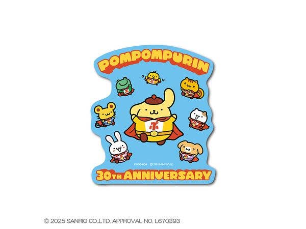 PN30-004 ポムポムプリン30th ダイカットステッカー ヒーロー