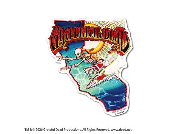 GFD-029 GRATEFUL DEAD ビッグサイズステッカー Surfing Skeleton