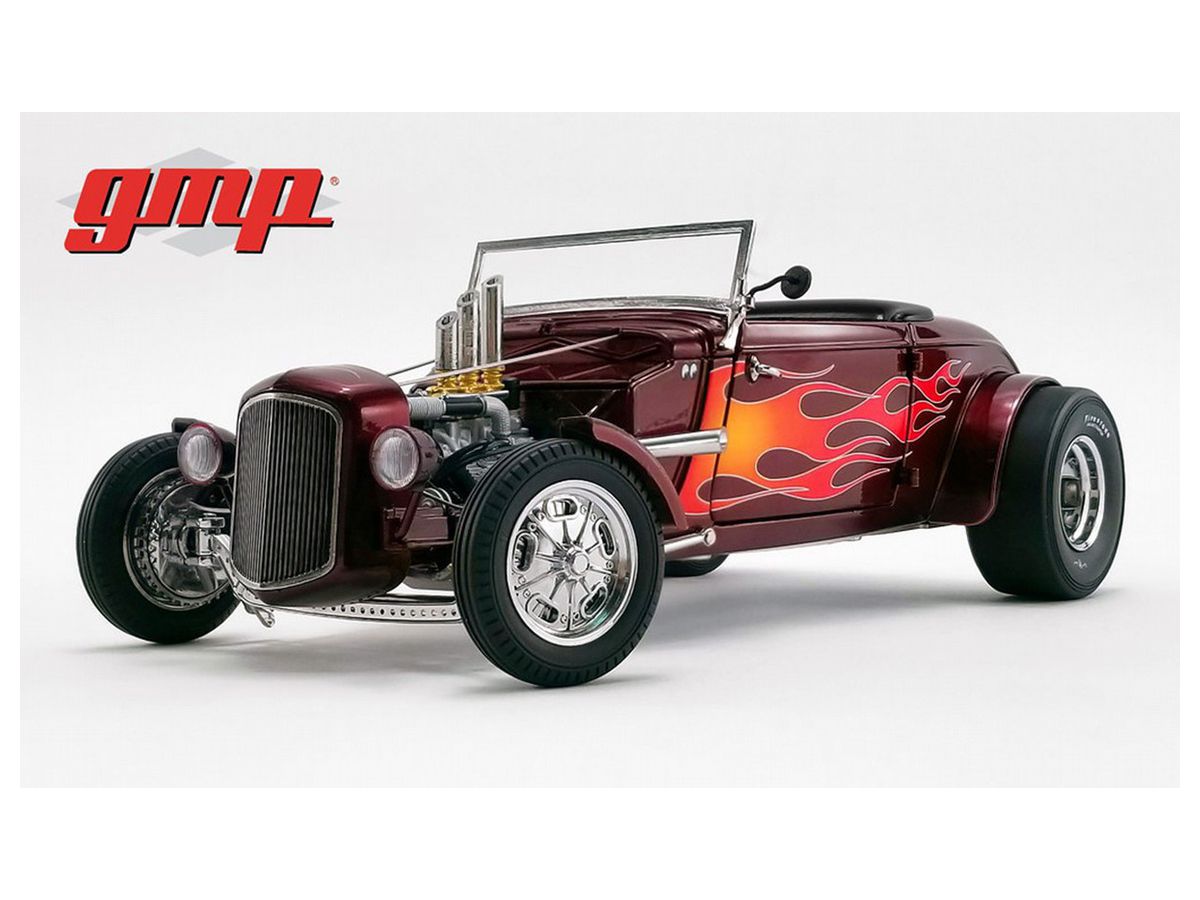 1/18 GMP 1934 Hot Rod Roadster Brandywine Metallic with Flames