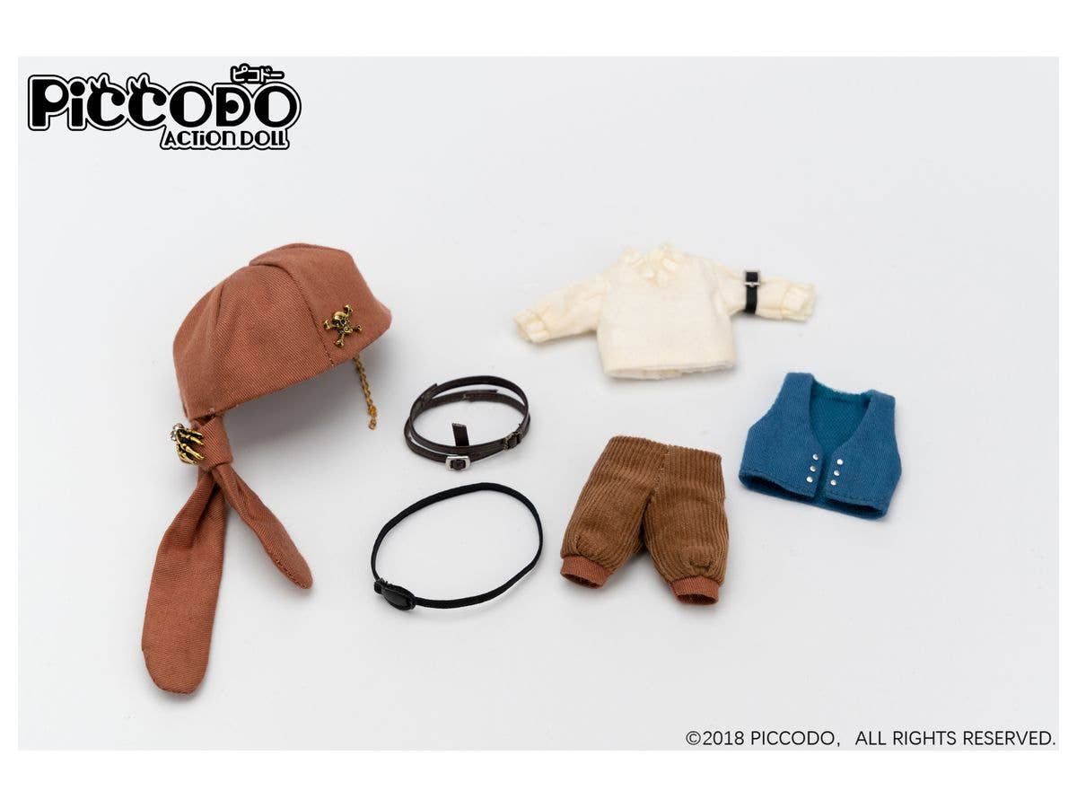 PICCODO ACTION DOLL BODY8 PLUS用 海賊風ドール服セット 航海士Ver.