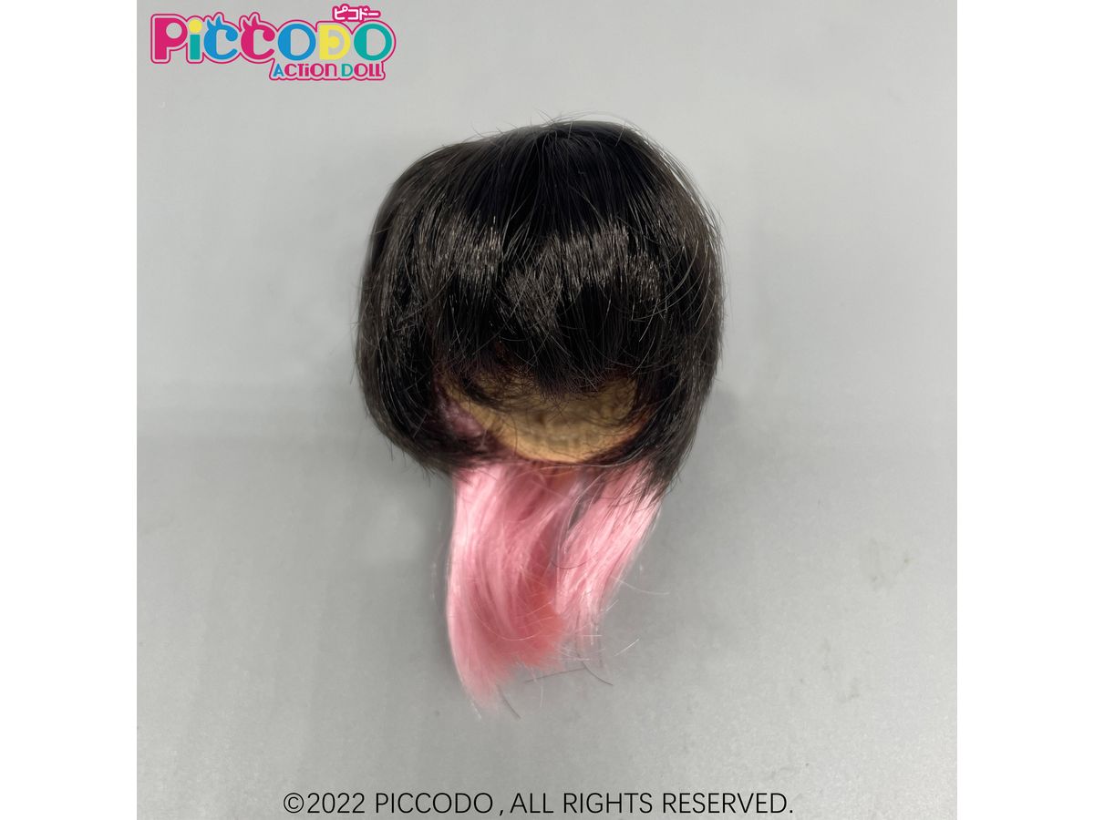 PICCODO ドール用ウィッグ マレット (裾カラー ピンク)