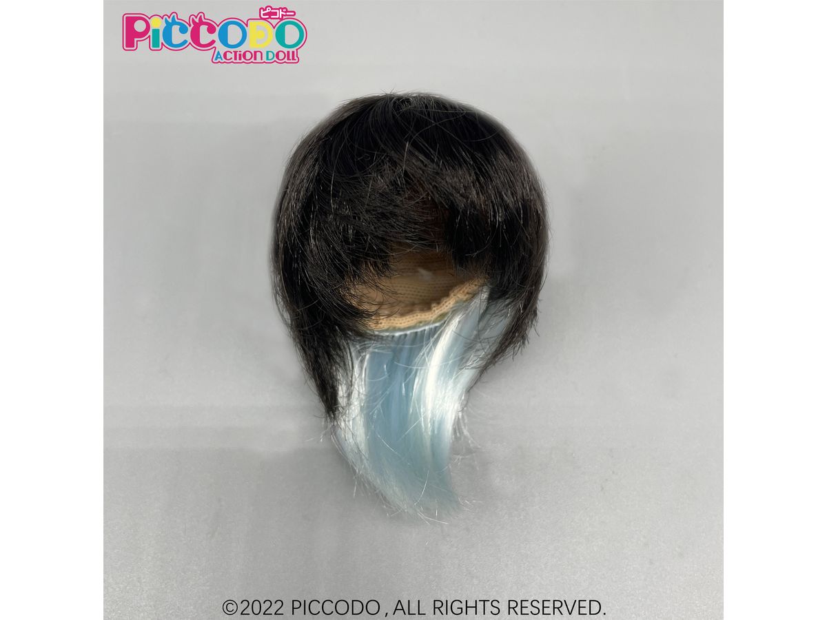 PICCODO ドール用ウィッグ マレット (裾カラー ブルー)