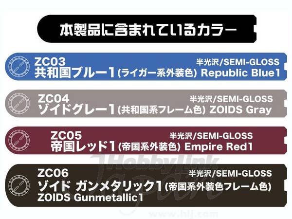 HMM ゾイドカラー 共和国・帝国共通セット