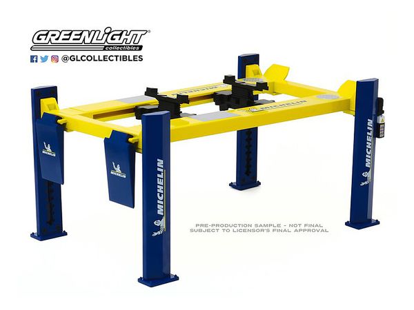 1/18 GreenLight Four-Post Lift Michelin Tires