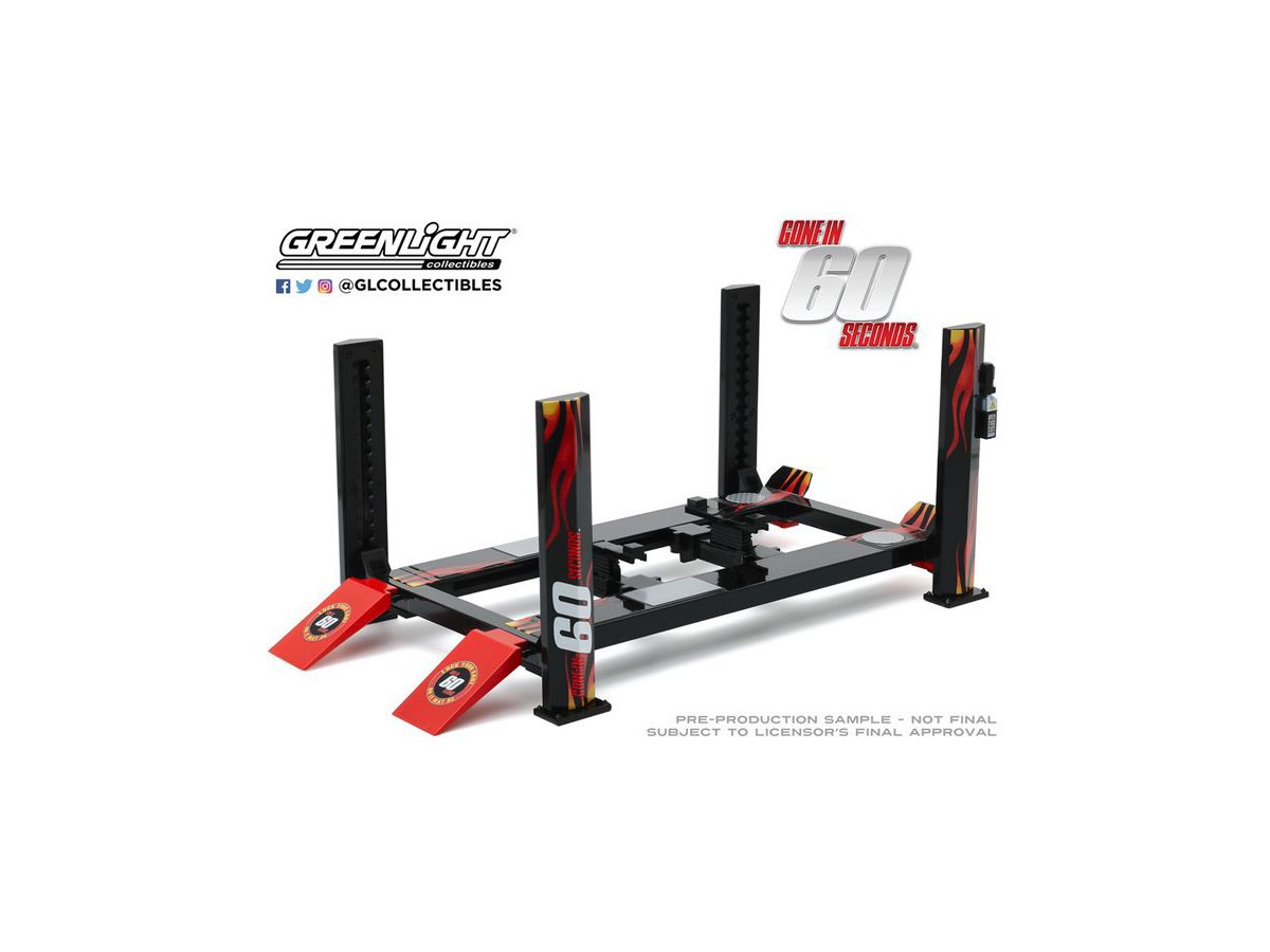 1/18 GreenLight Four-Post Lift Gone in Sixty Seconds