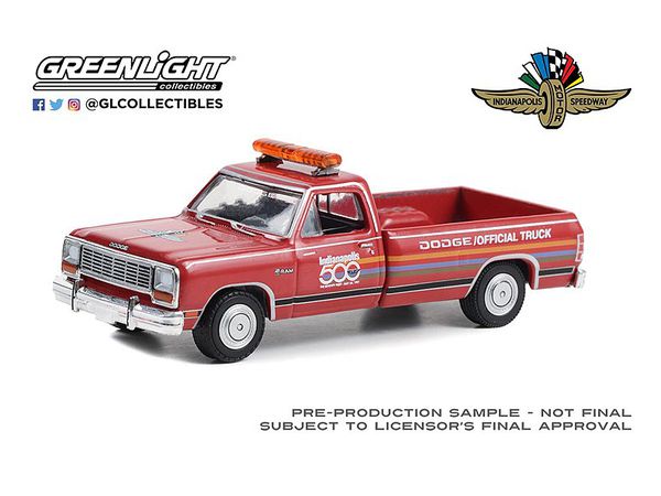 1/64 GreenLight 1987 Dodge Ram D-250 - 71st Annual Indianapolis 500 Mile Race Dodge Official Truck