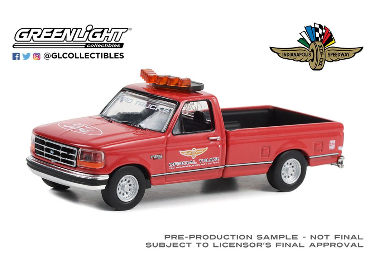1/64 GreenLight 1994 Ford F-250 - 78th Annual Indianapolis 500 Mile Race Official Truck - Red