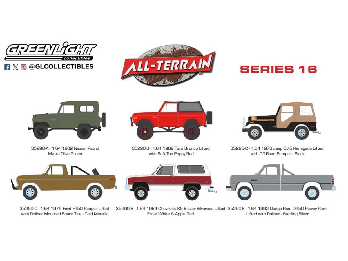 1/64 GreenLight All-Terrain Series 16 1Box 6pcs