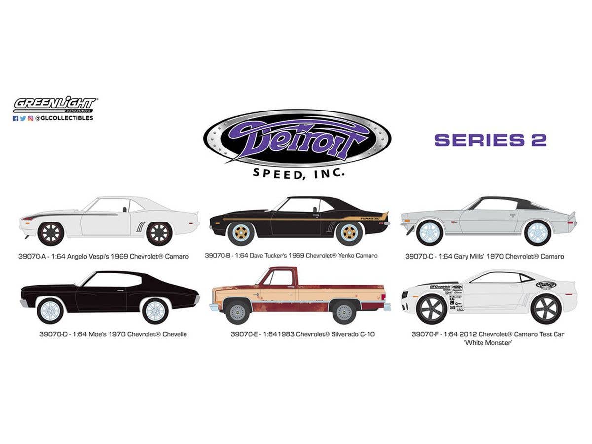 1/64 GreenLight Detroit Speed, Inc. Series 2 1Box 6pcs