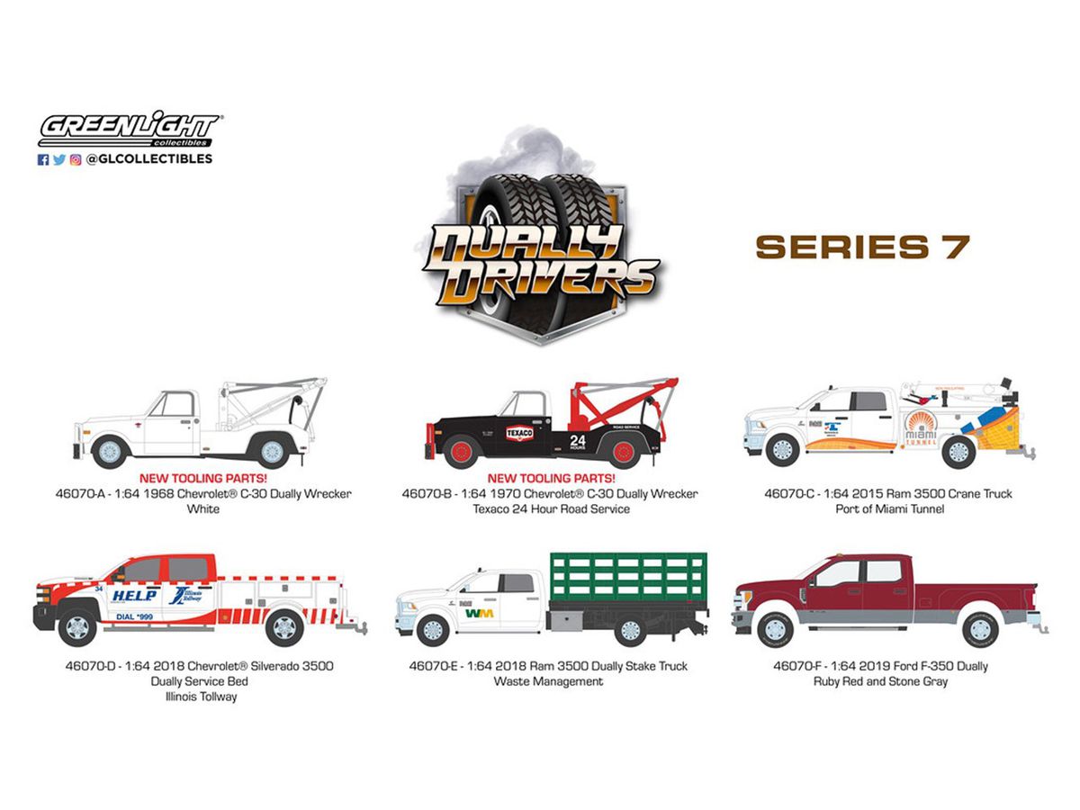 1/64 GreenLight Dually Drivers Series 7 1Box 6pcs