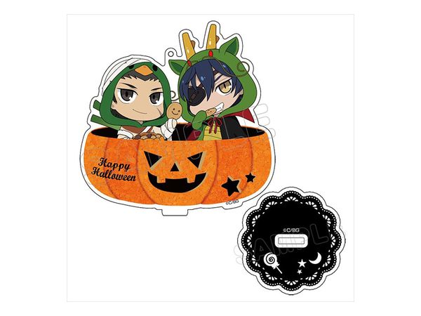 学園BASARA あにまるっこペアアクリルキーホルダー台座付き/政宗&小十郎 ハロウィンVer.