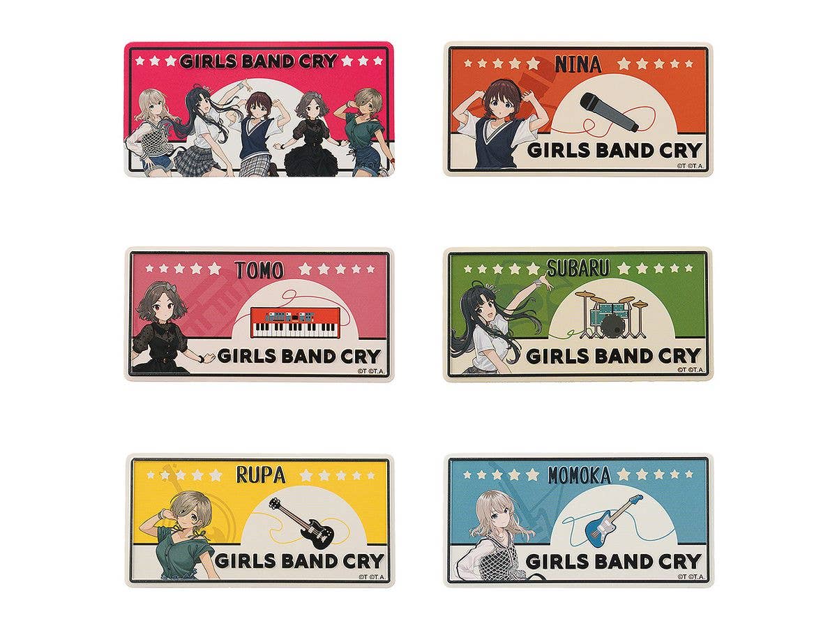 GIRLS BAND CRY トレーディングナンバープレート風マグネット(全6種) 1Box 6pcs