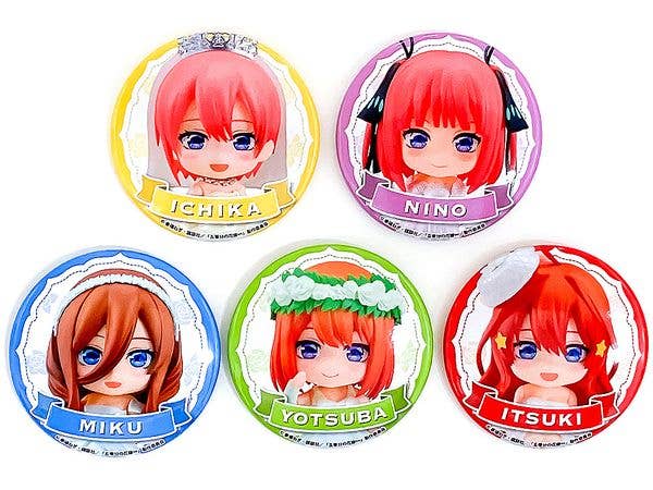 ねんどろいどぷらす 五等分の花嫁トレーディング缶バッジ 1Box5pcs