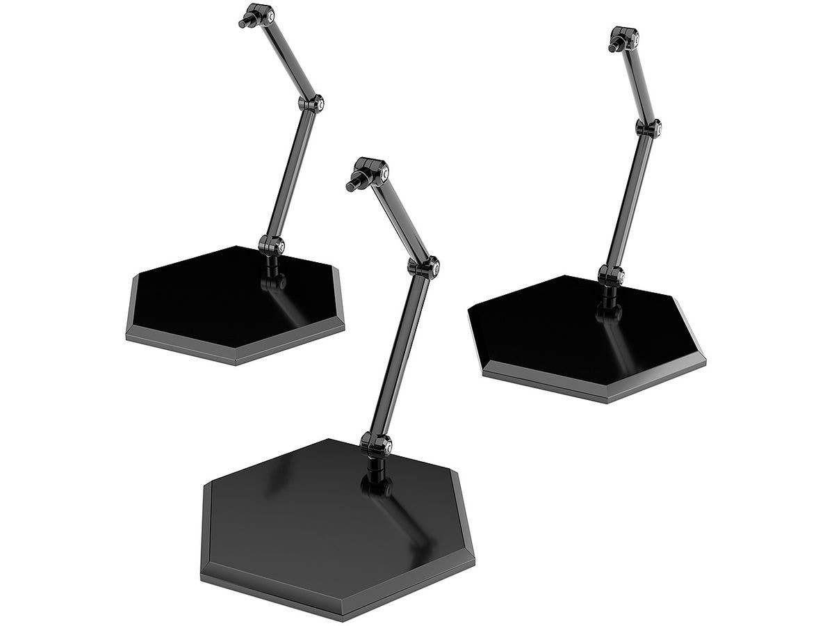 THE シンプルスタンドx3 BLACK[フィギュア&模型用] (HEX)タイプ