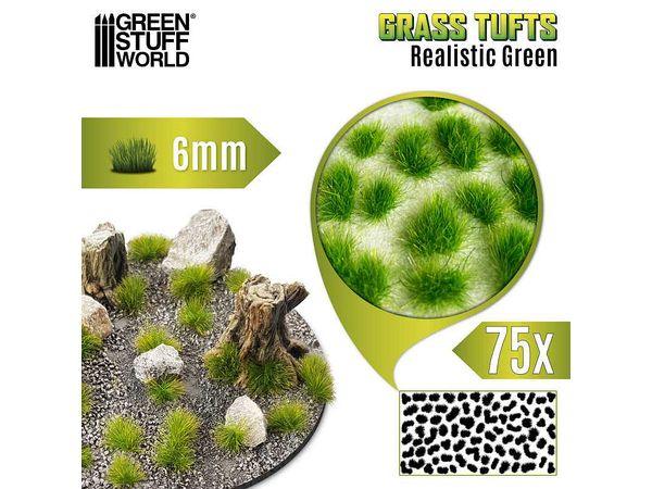 草むら 6 mm - リアリスティックグリーン