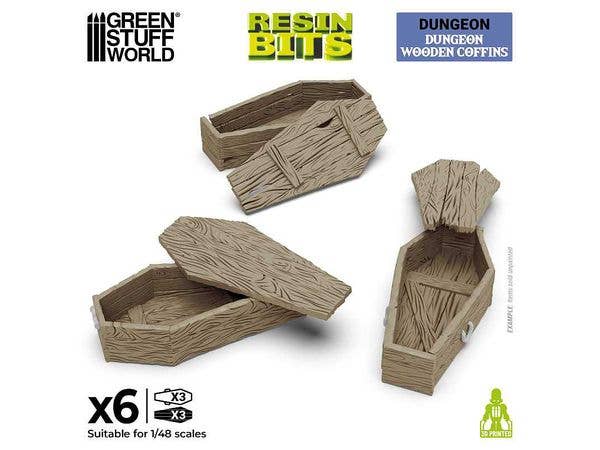 3Dプリントセット 木製棺桶セット (6個入)