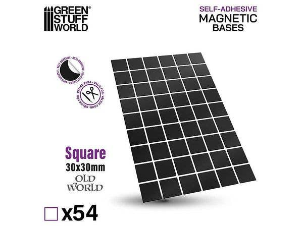正方形マグネットシート 30 x 30mm (粘着剤付 x 54枚)