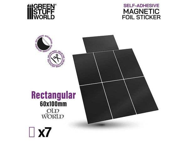 長方形マグネットシート 60 x 100mm (粘着剤付 x 7枚)